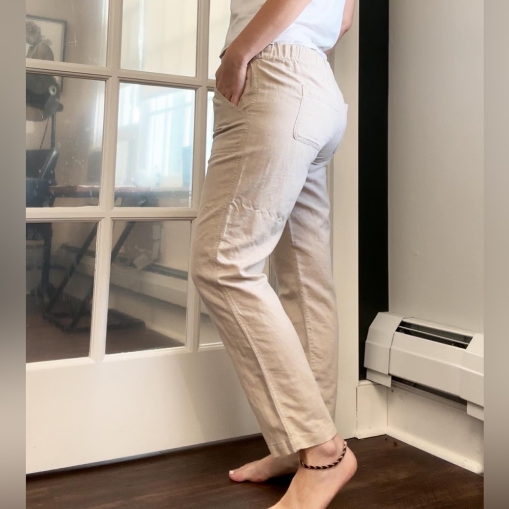 Columbia beige low rise easy pants